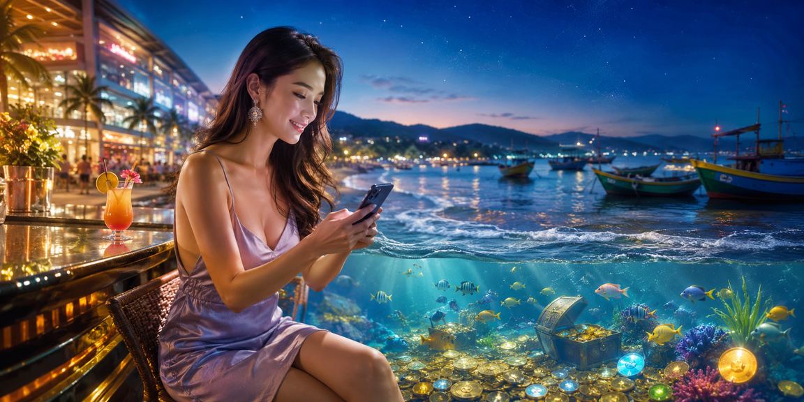 Người dùng trải nghiệm ứng dụng casino di động tại bãi biển Mũi Né